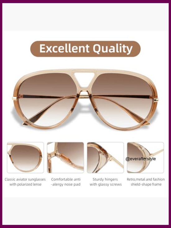 Polarized Aviator Sunglasses, UV Protection Oversized Metal Frame m_69ca9f2e7ac6292dc36d41c2.jpeg main image 3